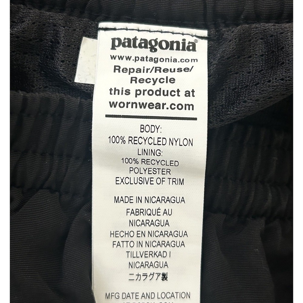 Patagonia Men's Baggies Longs 7" Black Quick-Dry Lightweight Swim Shorts S NWT - Picture 6 of 8